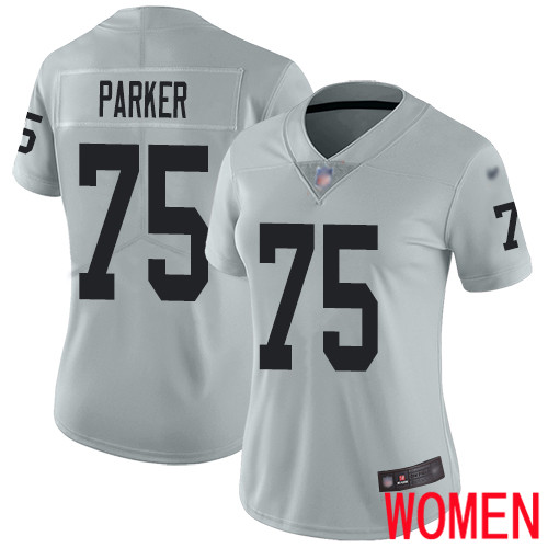 Oakland Raiders Limited Silver Women Brandon Parker Jersey NFL Football #75 Inverted Legend Jersey->women nfl jersey->Women Jersey